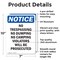 Signmission No Trespassing No Dumping No Camping OSHA Notice Sign, Aluminum, 7in W x 10in L, 2PK OS-2PACK-NS-A-710-V-14928 - alternate 3